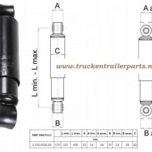 Schokdemper SAF 495-325=170HUB         