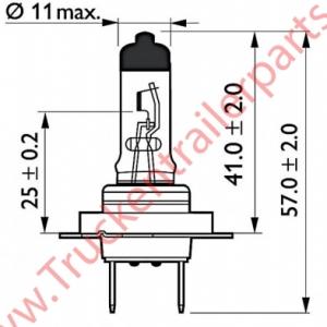 Halogeenlamp 12V H7 55watt (verpaking per 10 stuks)             