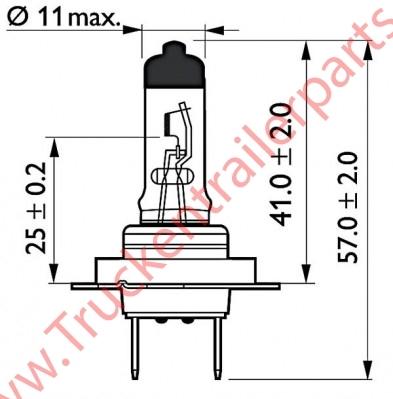 Halogeenlamp 12V H7 55watt (verpaking per 10 stuks)             