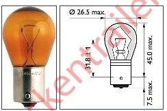 Gloeilamp bol 12V 15watt (verpakt per 10 stuks)              