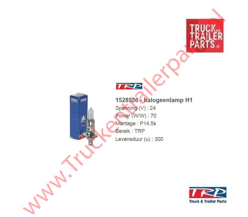 Halogeenlamp TRP 24V H1 70watt   