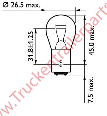 Gloeilamp 21/5w verpakt per 10    