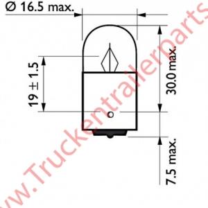 Gloeilamp bol 24V 10watt                