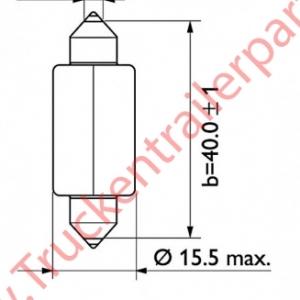 Buislamp 24V 18watt (verpakt per 10 stuks)              