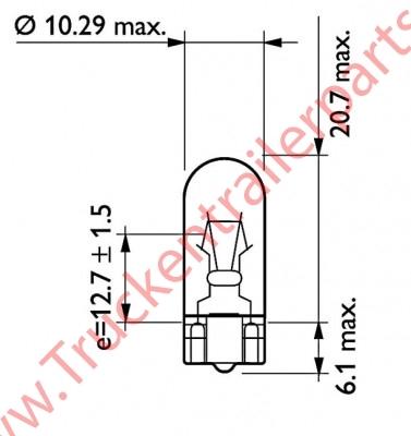 Gloeilamp 24V 2,5watt                