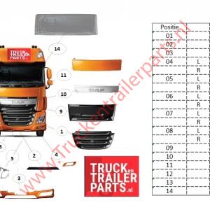 Opstapsteun  rechts XF euro6       