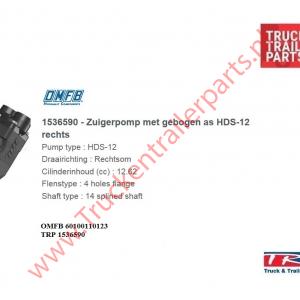 Zuigerpomp HDS serie 12ltr  draairichting rechts           