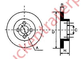 Remschijf Schmitz 377mm 12 gaten         