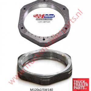 Asmoer SAF RH Axle Nut M120 1011007001 Rechtse schroefdraad         