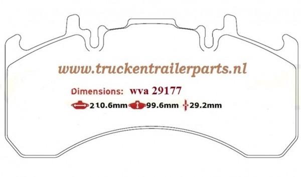 Remblokset Meritor Elsa 195               