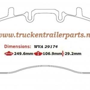 Remblokken Meritor elsa 225-3              