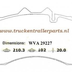 Set remblokken wva29227 BPW astype D115-2          