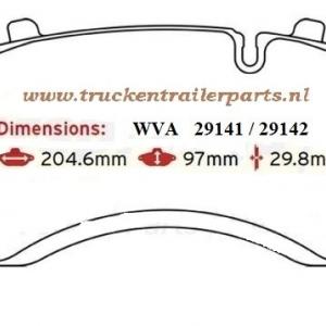 Remblokset Wabco PAN 19-2             