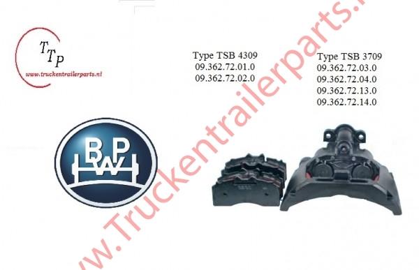 Remzadel BPW 8101 voor TSB4309 22,5 inch          