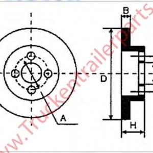 Remschijf BPW SB3745 377mm (met ABS)                  