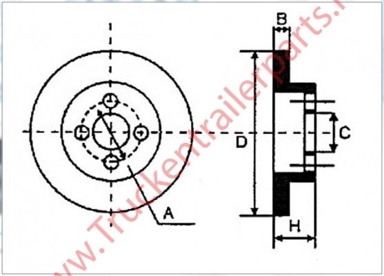 Remschijf BPW SB3745 377mm (met ABS)                  