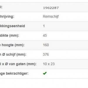 Remschijf BPW SKH /SKM serie incl ABS                  