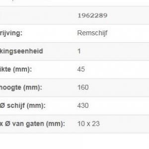 Remschijf BPW SB4309 430mm (geen ABS)               