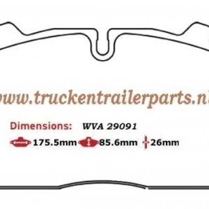 Remblokset DAF LF 45-Iveco Eurocargo - MAN L2000-Renault Midlum              