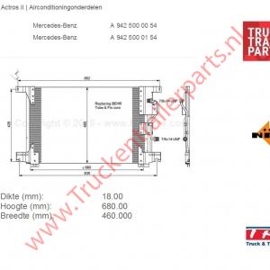 Condensor Airco MB Actros 2008-2013            
