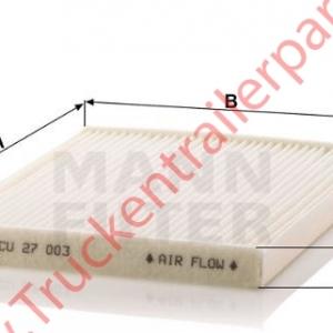 Interieurfilter element             