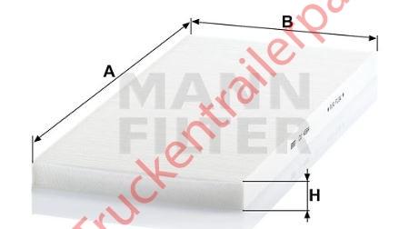 Interieurfilter element              