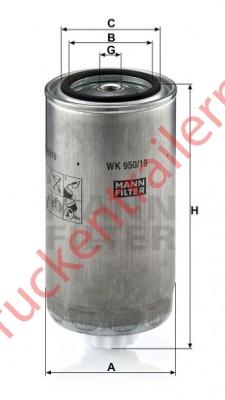 Brandstoffilter element WK 950/19            