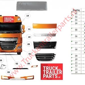 Koplampsteun rechts DAF  XF Euro6       