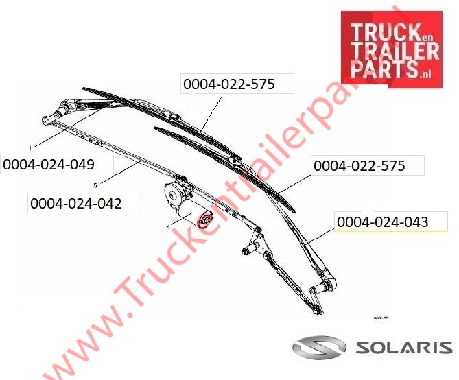 Ruitenwisserarm Solaris    