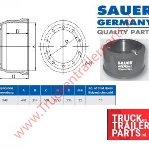 Remtrommel SAF 420x219x255     