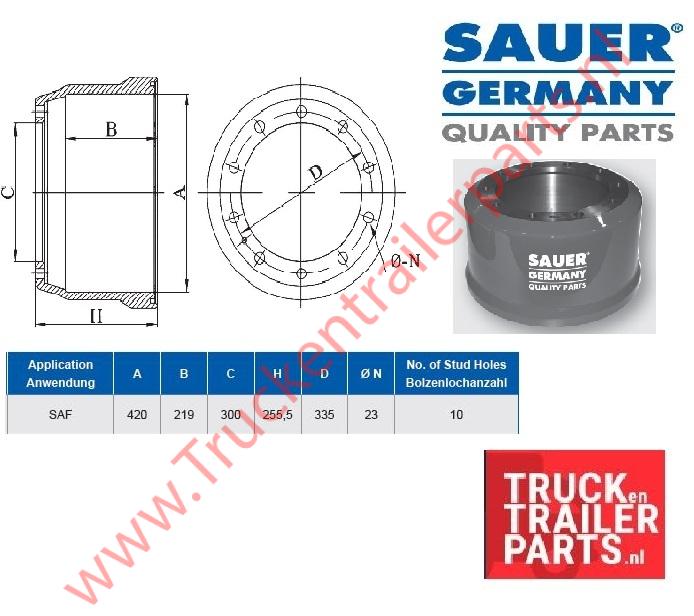 Remtrommel SAF 420x219x255     