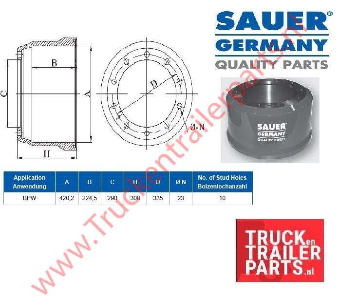 Remtrommel BPW 420,2x224,5x308    