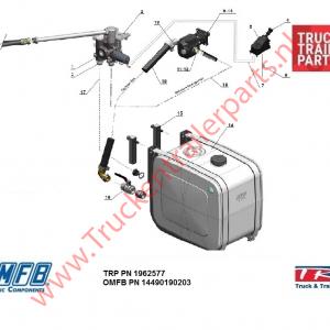 Hydrauliekset OMFB 1 leiding systeem       