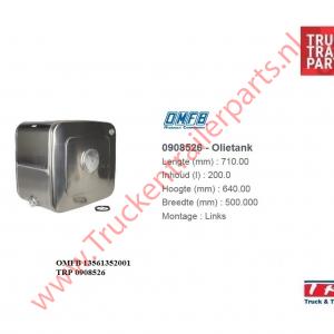 Tank Hydrauliek aluminium 200ltr montage links      